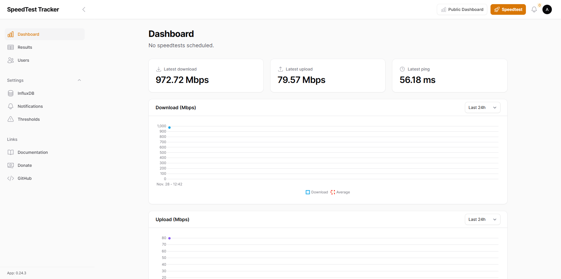 Speedtest Tracker